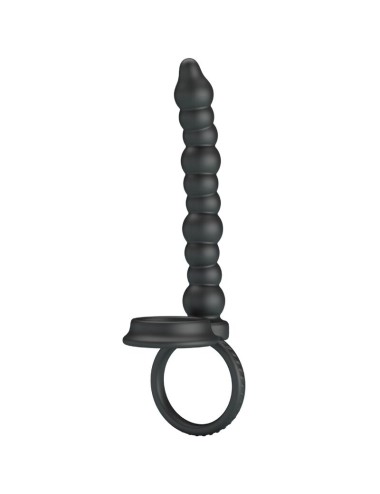 PRETTY LOVE - DILLION ANELLO PER IL PENE A DOPPIA PENETRAZIONE NERO