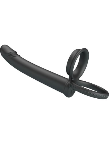 PRETTY LOVE - DILLION DOPPIA PENETRAZIONE DOPPIO ANELLO PER IL PENE NERO