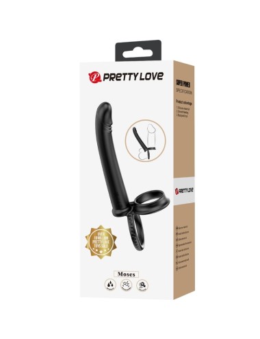 PRETTY LOVE - DILLION DOPPIA PENETRAZIONE DOPPIO ANELLO PER IL PENE NERO