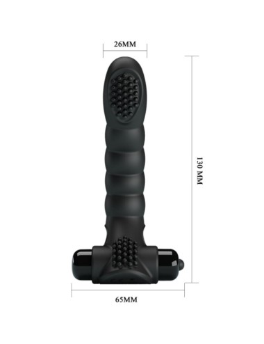 PRETTY LOVE - VIBRATORE DA DITA ALEXANDER 10 VIBRAZIONI NERO