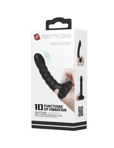 PRETTY LOVE - VIBRATORE DA DITA ALEXANDER 10 VIBRAZIONI NERO