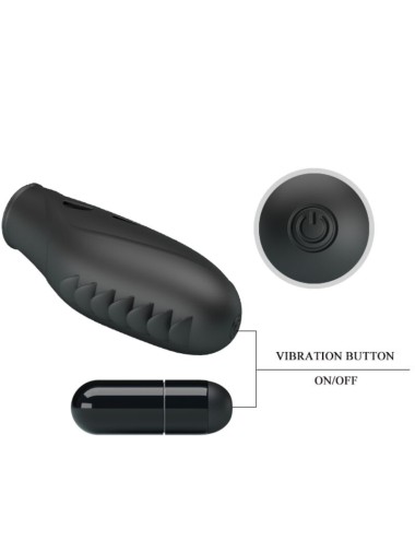 PRETTY LOVE - VIBRATORE DA DITO IN SILICONE GILO NERO