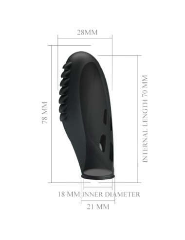 PRETTY LOVE - VIBRATORE DA DITO IN SILICONE GILO NERO