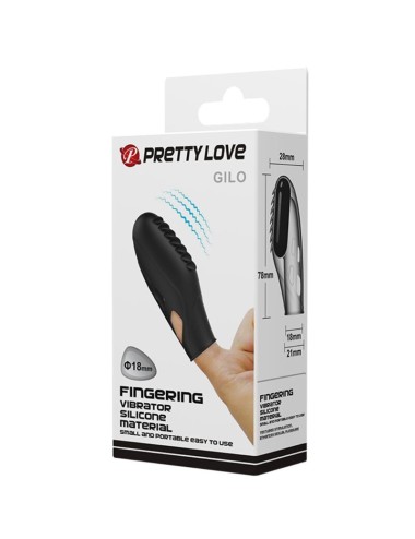 PRETTY LOVE - VIBRATORE DA DITO IN SILICONE GILO NERO