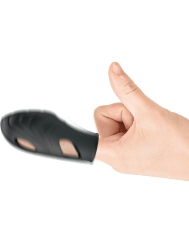 PRETTY LOVE - VIBRATORE DA DITA IN SILICONE LICH NERO