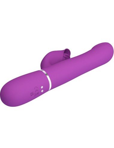 PRETTY LOVE - VIBRATORE E STIMOLATORE MULTIFUNZIONE 4 IN 1 VIOLA