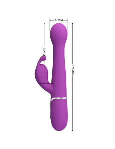 PRETTY LOVE - DEJON 3 IN 1 MULTIFUNZIONE VIBRATORE CONIGLIO VIOLA