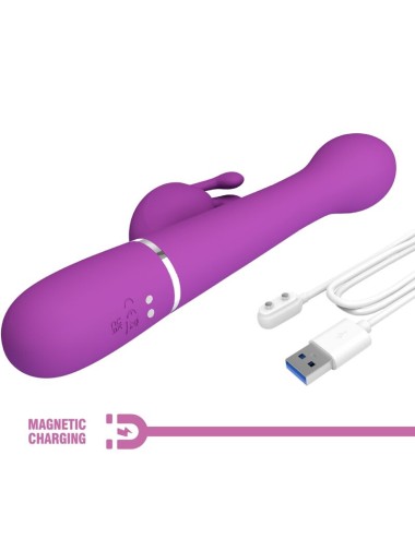 PRETTY LOVE - DEJON 3 IN 1 MULTIFUNZIONE VIBRATORE CONIGLIO VIOLA