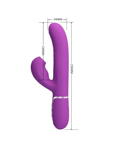 PRETTY LOVE - PERLITA 3 IN 1 VIBRATORE MULTIFUNZIONE CONIGLIO VIOLA