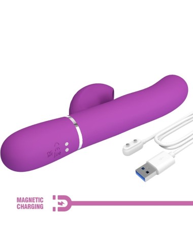 PRETTY LOVE - PERLITA 3 IN 1 VIBRATORE MULTIFUNZIONE CONIGLIO VIOLA