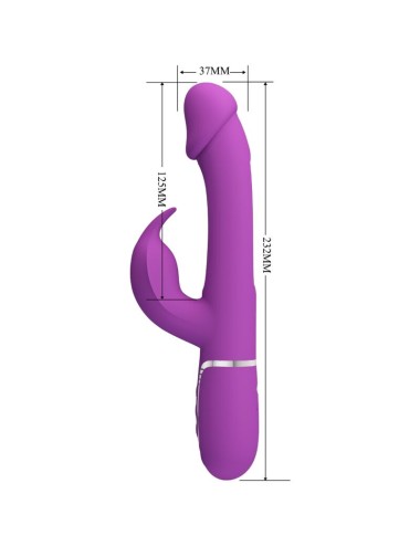 PRETTY LOVE - KAMPAS 3 IN 1 MULTIFUNZIONE VIBRATORE CONIGLIO VIOLA