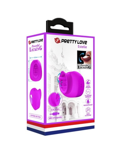 PRETTY LOVE - ESTELLE STIMOLATORE PER CLITORIDE LINGUA 12 VIBRAZIONI VIOLA