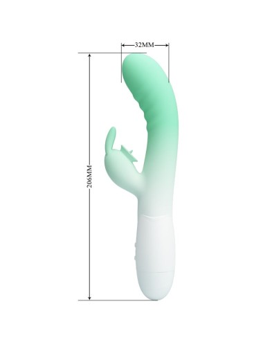PRETTY LOVE - VIBRATORE CONIGLIO CERBERUS 3O VIBRAZIONI VERDE