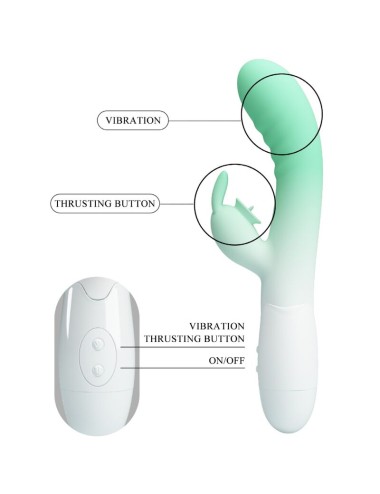 PRETTY LOVE - VIBRATORE CONIGLIO CERBERUS 3O VIBRAZIONI VERDE