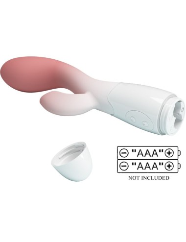 PRETTY LOVE - VIBRATORE PUNTO G LUMINOSO + STIMOLATORE CLITORIDEO 30 VIBRAZIONI ROSA