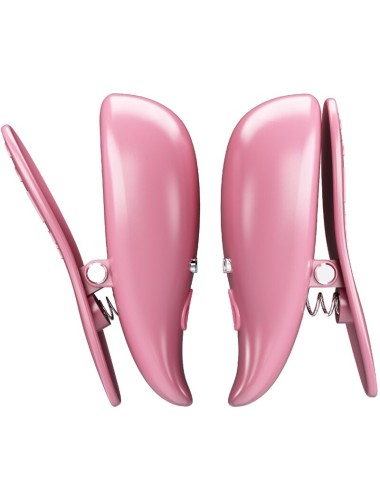 PRETTY LOVE - MORSETTI PER CAPEZZOLI CAILEY 10 VIBRAZIONI TELECOMANDO ROSA