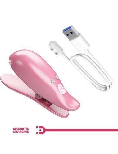 PRETTY LOVE - MORSETTI PER CAPEZZOLI CAILEY 10 VIBRAZIONI TELECOMANDO ROSA
