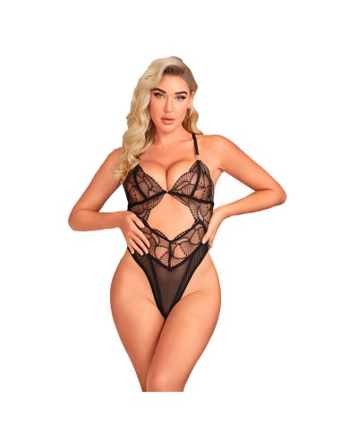 SUBBLIME - 955212 BODY TRASPARENTE CON PIZZO NERO CAVATO S/M