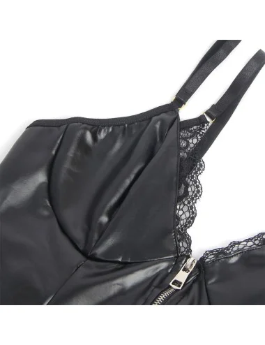 SUBBLIME - 955465 CORPO IN PELLE NERA CON CERNIERA L/XL