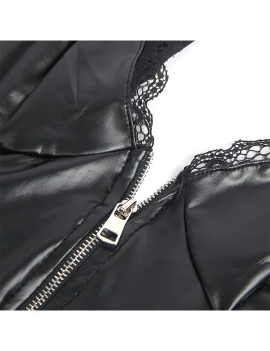 SUBBLIME - 955465 CORPO IN PELLE NERA CON CERNIERA L/XL