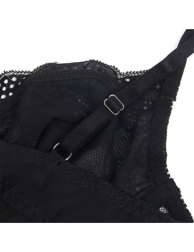 SUBBLIME - 955618 BODY IN PIZZO CON CHIUSURA INFERIORE NERO S/M