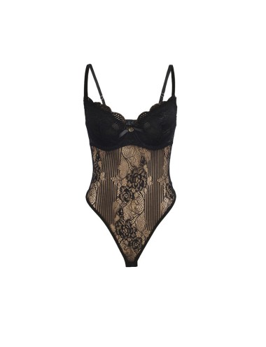SUBBLIME - 955625 BODY IN PIZZO CON CHIUSURA INFERIORE NERO L/XL