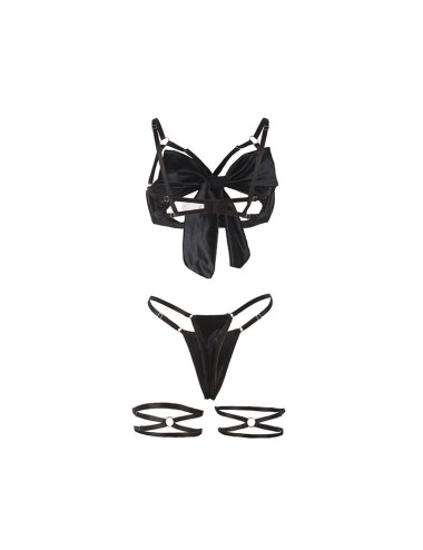 SUBBLIME - 955199 COMPLETO REGGISENO CON FIOCCO NERO REGOLABILE S/M