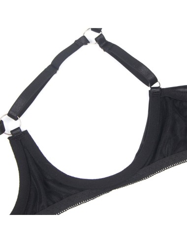 SUBBLIME - 955205 COMPLETO REGGISENO CON FIOCCO NERO REGOLABILE L/XL