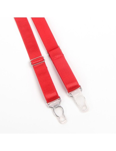 SUBBLIME - 955267 REGGISENO BONDAGE ROSSO CON GIARRETTIERA L/XL
