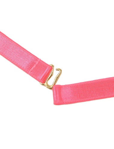 SUBBLIME - 955304 COMPLETO REGGISENO CON COLLANA E DETTAGLI GAMBA ROSA FLUO L/XL