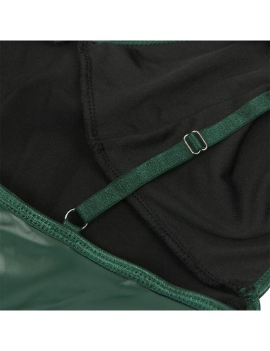 SUBBLIME - 955441 ABITO CON SPALLINE IN PELLE VERDE L/XL