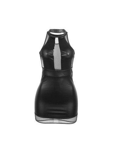 SUBBLIME - 955489 ABITO CON SCOLLO ALTO E TRASPARENZE NERO L/XL