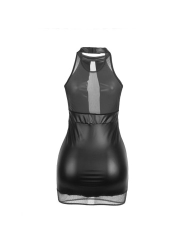 SUBBLIME - 955489 ABITO CON SCOLLO ALTO E TRASPARENZE NERO L/XL