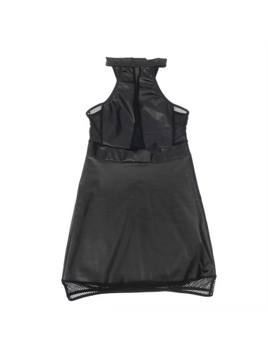 SUBBLIME - 955489 ABITO CON SCOLLO ALTO E TRASPARENZE NERO L/XL