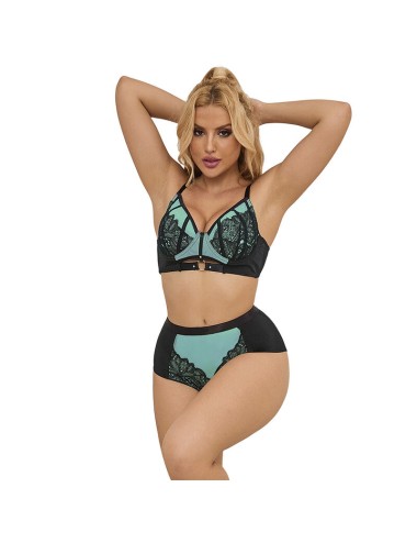 SUBBLIME - 955564 REGGISENO IN VERNICE VERDE CON CERNIERA IN RETE L/XL