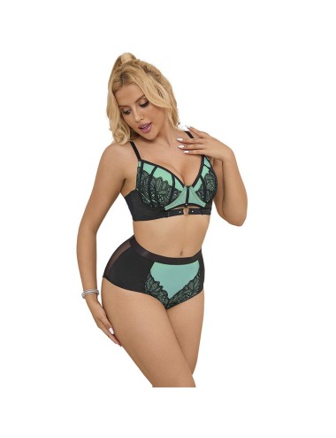 SUBBLIME - 955564 REGGISENO IN VERNICE VERDE CON CERNIERA IN RETE L/XL