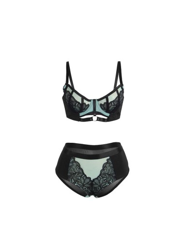SUBBLIME - 955564 REGGISENO IN VERNICE VERDE CON CERNIERA IN RETE L/XL