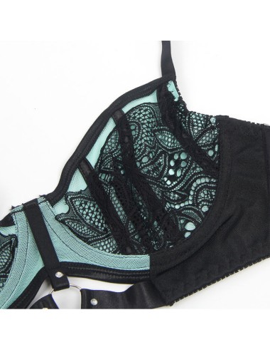 SUBBLIME - 955564 REGGISENO IN VERNICE VERDE CON CERNIERA IN RETE L/XL