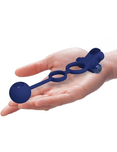 PRETTY LOVE - REMINGTON DOPPIO ANELLO VIBRANTE CON SPINA BLU