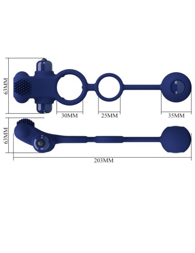 PRETTY LOVE - REMINGTON DOPPIO ANELLO VIBRANTE CON SPINA BLU