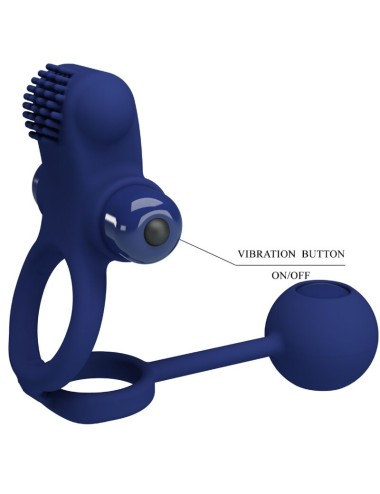 PRETTY LOVE - REMINGTON DOPPIO ANELLO VIBRANTE CON SPINA BLU