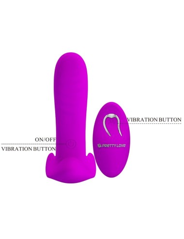 PRETTY LOVE - MASSAGGIATORE E VIBRATORE 12 VIBRAZIONI TELECOMANDO VIOLA