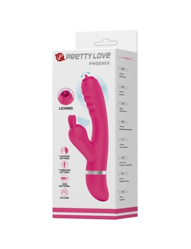 PRETTY LOVE - VIBRATORE MULTIFUNZIONE CONIGLIO PHOENIX ROSA