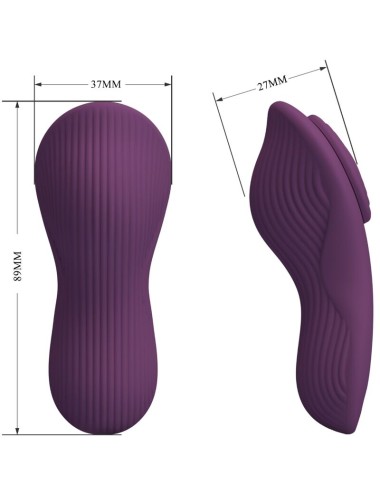 PRETTY LOVE - MANE LAY ON CLITORIDE MASSAGGIATORE 10 VIBRAZIONI TELECOMANDO VIOLA