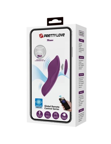 PRETTY LOVE - MANE LAY ON CLITORIDE MASSAGGIATORE 10 VIBRAZIONI TELECOMANDO VIOLA