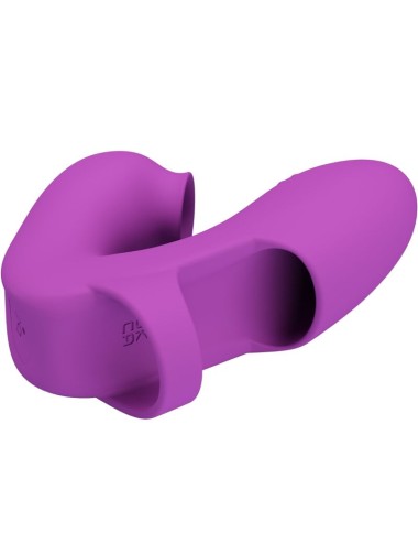 PRETTY LOVE - VIBRATORE DA DITA ATHENA CON STIMOLATORE CLITORIDEO VIOLA