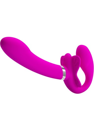 PRETTY LOVE - VALERIE VIBRATORE DOPPIO STRAP-ON 12 VIBRAZIONI VIOLA