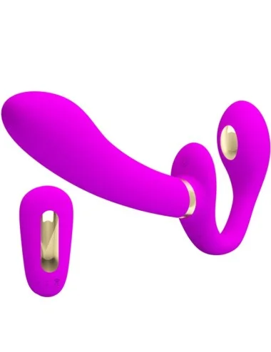 PRETTY LOVE - THUNDERBIRD VIBRATORE DOPPIO STRAP-ON TELECOMANDO VIOLA