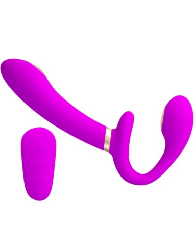PRETTY LOVE - THUNDERBIRD VIBRATORE DOPPIO STRAP-ON TELECOMANDO VIOLA