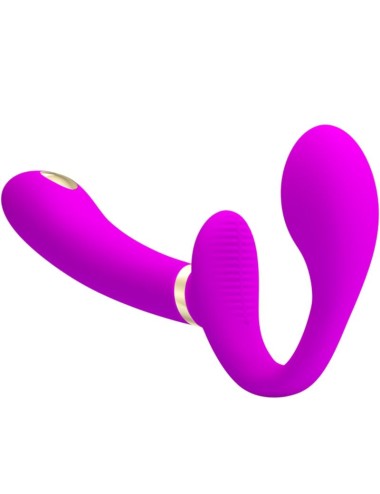 PRETTY LOVE - THUNDERBIRD VIBRATORE DOPPIO STRAP-ON TELECOMANDO VIOLA
